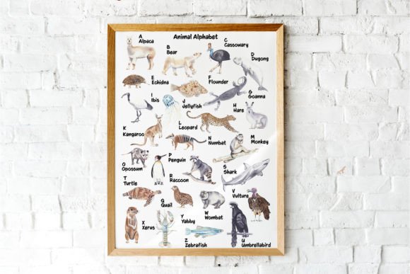 Animal Alphabet Poster Printable School: A Creative Tool for Learning and Decor