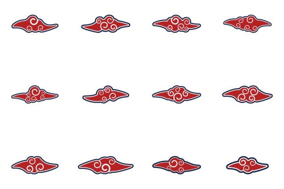 Cloud in Chinese Style Vector Design