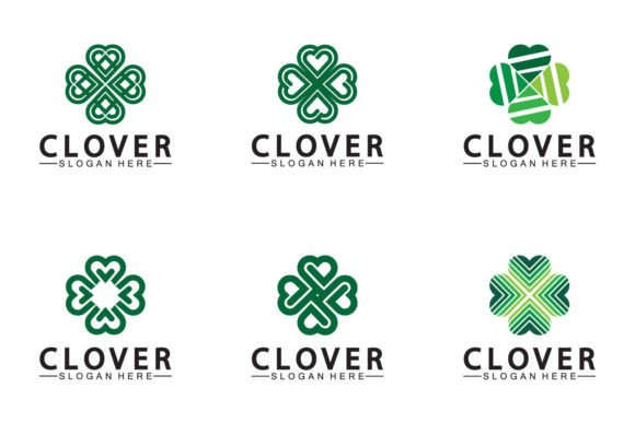 Four Leaf Clover Ornamental Logo: A Symbol of Luck and Style