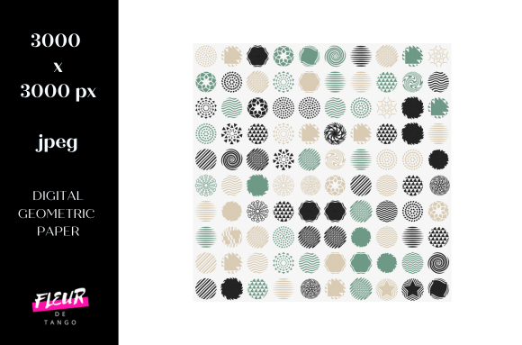 Geometric Digital Scrapbook Paper