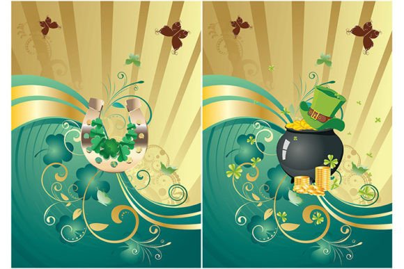 Gold and Green Shamrock Background: A Festive and Versatile Design for St. Patrick's Day