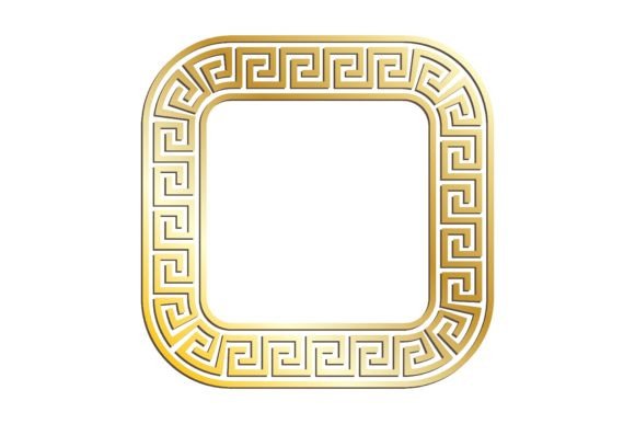 Golden Greek Square Frames for Decorative