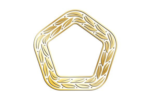 Golden LEAVES Pentagonal Wide Frames for
