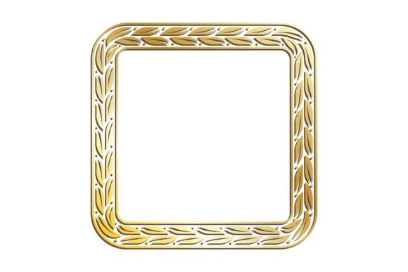 Golden LEAVES Square Frames for Decorati: Elevate Your Space with Timeless Elegance