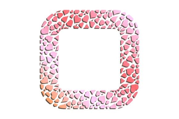 Golden Wide Square Hearts Frame for Deco: A Versatile Tool for Creative and Professional Workflows