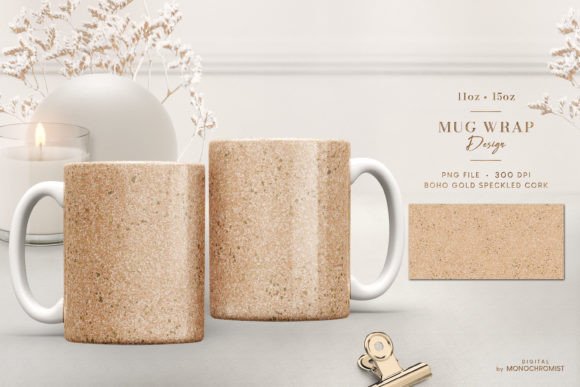 Mug Sublimation Boho Tan Gold Cork: A Versatile Design for Creative Projects