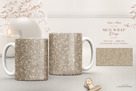 Mug Sublimation Sparkling Champagne Gold: A Strategic Design for Creative and Business Success