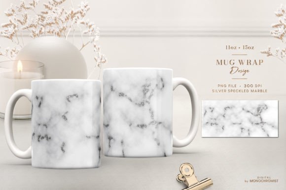 Mug Sublimation White Marble Silver: A Stylish and Practical Design for Your Projects