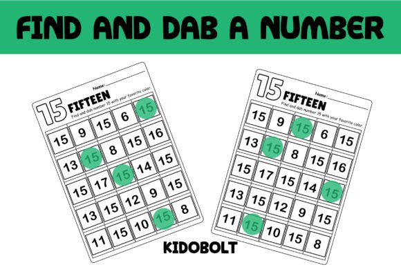 PreK Dab a Dot Number Worksheet - 15