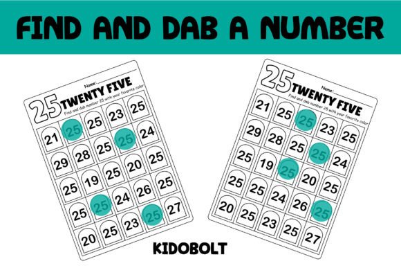 PreK Dab a Dot Number Worksheet - 25: A Creative Tool for Early Number Recognition