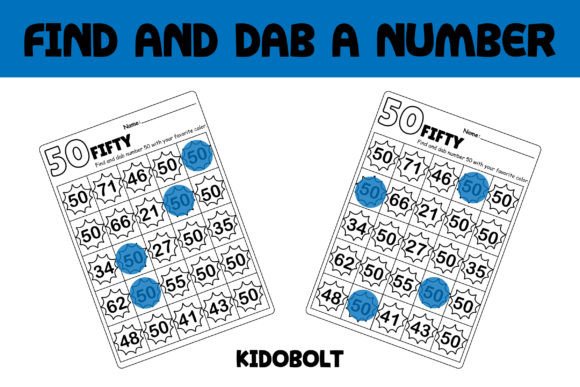 PreK Dab a Dot Number Worksheet - 50: A Creative Tool for Early Number Recognition