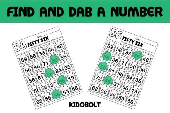 PreK Dab a Dot Number Worksheet - 56: A Fun and Effective Tool for Early Math Learning