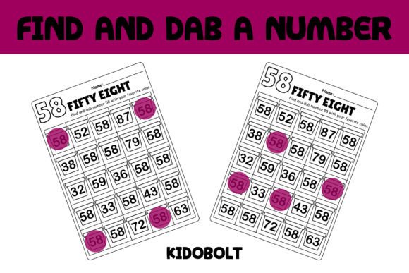 PreK Dab a Dot Number Worksheet - 58: A Fun Way to Teach Number Recognition