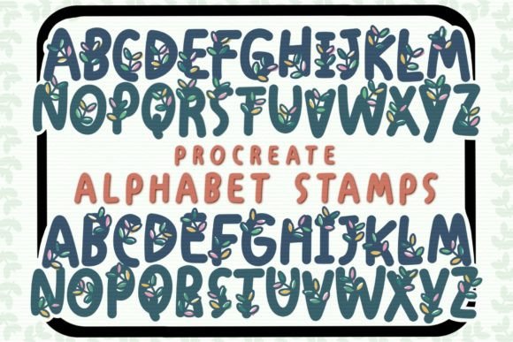 Procreate Leafy Alphabet Stamp Brush Set: A Creative Tool for Unique Designs