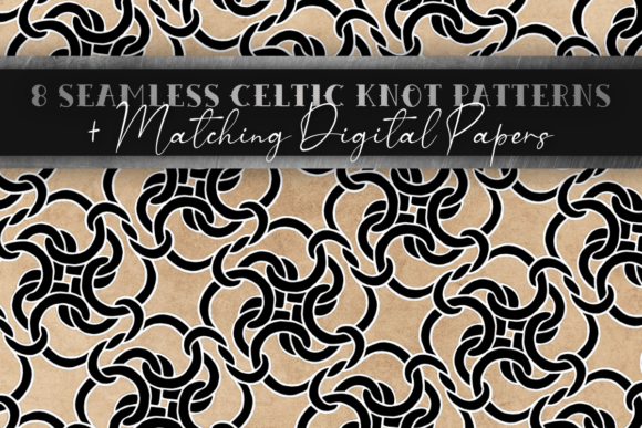 Retro Celtic Knot PNG Seamless Tiles
