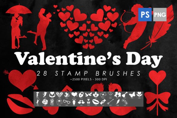 Saint Valentine Photoshop Stamp Brush