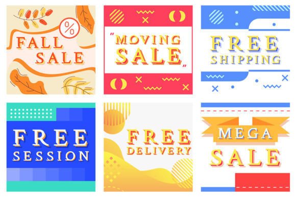 Sale Colorful Promotion Banner Bundle