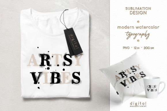 Sublimation Clipart PNG Watercolor Artsy