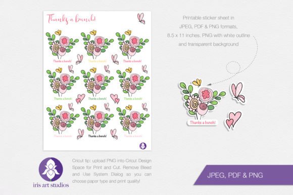 Thanks a Bunch Flowers Stickers, Floral: A Versatile Creative Tool for Modern Planners and Journalers