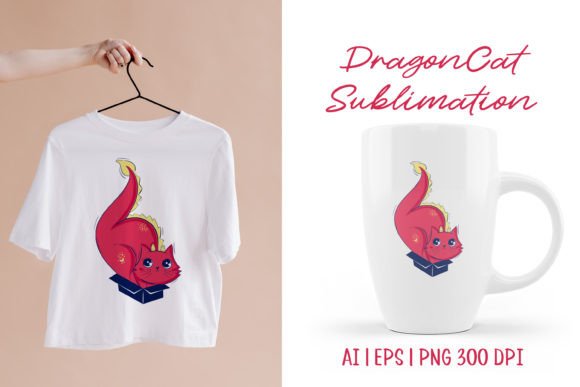 Winged Dragon Cat Sublimation: A Creative Fusion for Designers